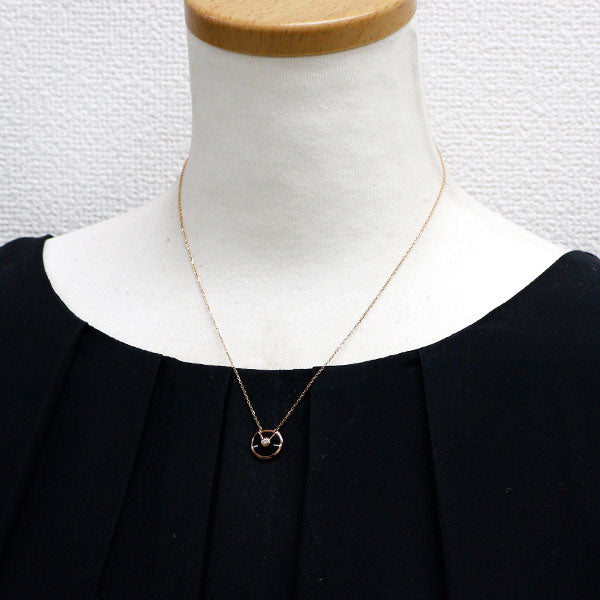 カルティエ K18PG オニキス ダイヤモンド ペンダントネックレス アミュレット