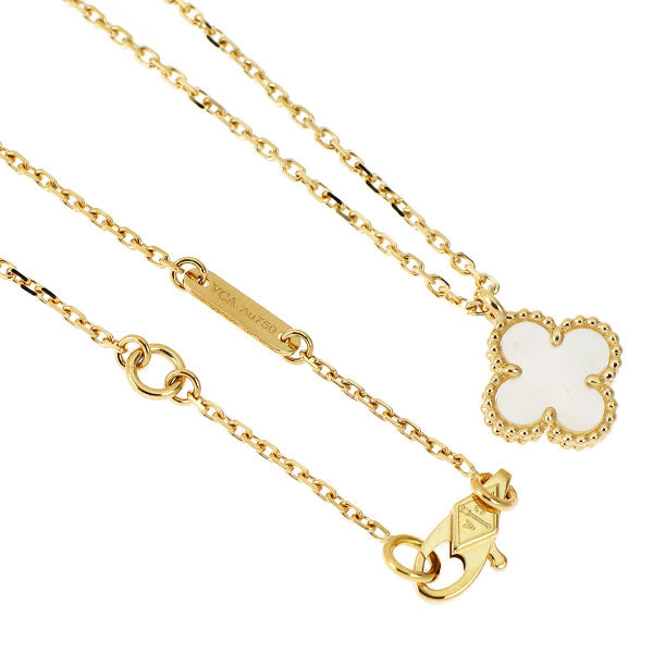 ヴァンクリーフ＆アーペル K18YG シェル ペンダントネックレス スウィートアルハンブラ 《セルビー銀座店》【中古】