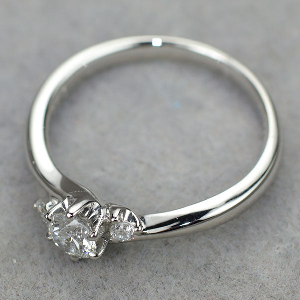 Pt900 ダイヤモンド リング 0.243ct D SI1 3EXH&C D0.05ct