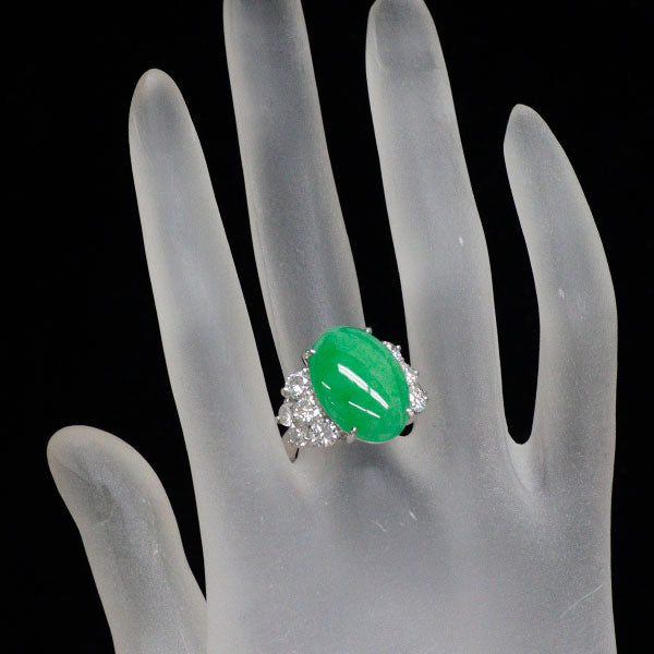 Pt900 翡翠/ヒスイ ダイヤモンド リング 11.22ct D2.07ct — セルビー