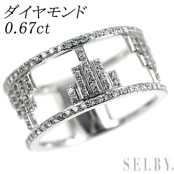 K18WG ダイヤモンド リング 0.67ct