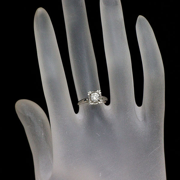 Pt800 ダイヤモンド リング 0.45ct