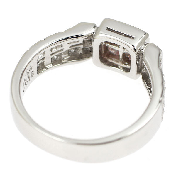 希少 Pt900 天然ピンクダイヤモンド リング 0.24ct D0.18ct