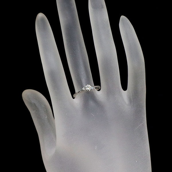ディズニー Pt900 カラーレス/トリートブルー ダイヤモンド リング 0.22ct