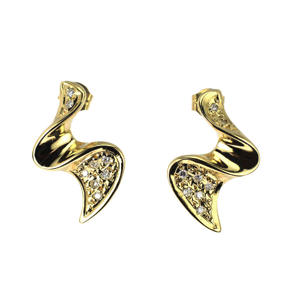 K18YG ダイヤモンド ピアス 0.08ct
