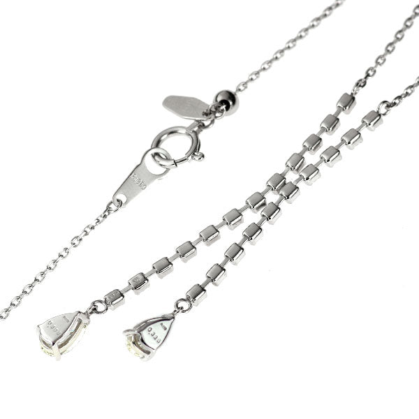 Pt900/ Pt850 ペアシェイプ ダイヤモンド ペンダントネックレス 0.644ct D0.45ct