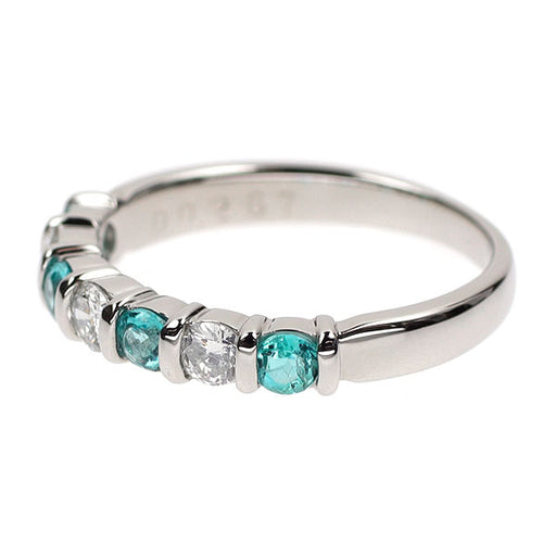Pt900 ブラジル産パライバトルマリン ダイヤモンド リング 0.316ct D0
