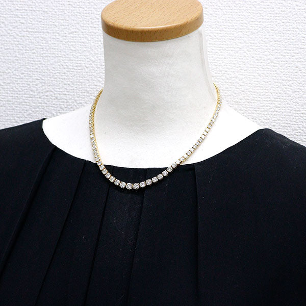 K18YG ダイヤモンド テニス ネックレス 12.91ct 《セルビー銀座店