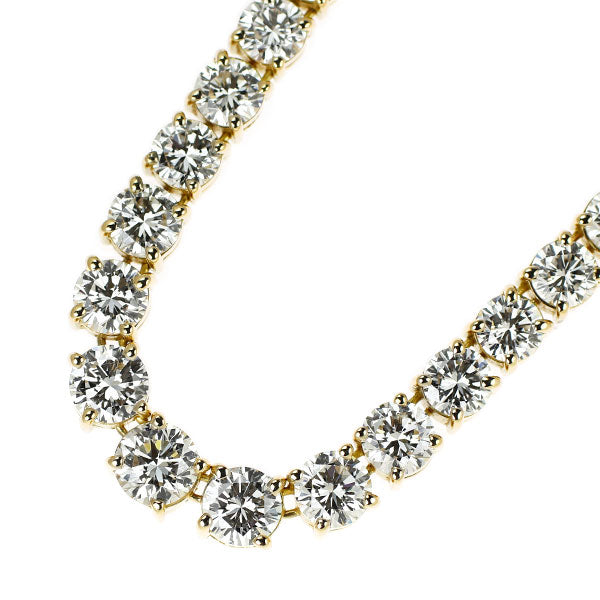 K18YG ダイヤモンド テニス ネックレス 12.91ct 《セルビー銀座店》【中古】