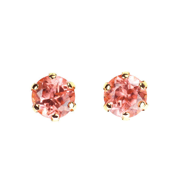 新品 希少 K18YG アメリカコロラド産ロードクロサイト ピアス 0.60ct 【エスコレ】