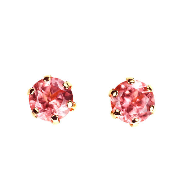 新品 希少 K18YG アメリカ コロラド産ロードクロサイト ピアス 0.60ct 【エスコレ】