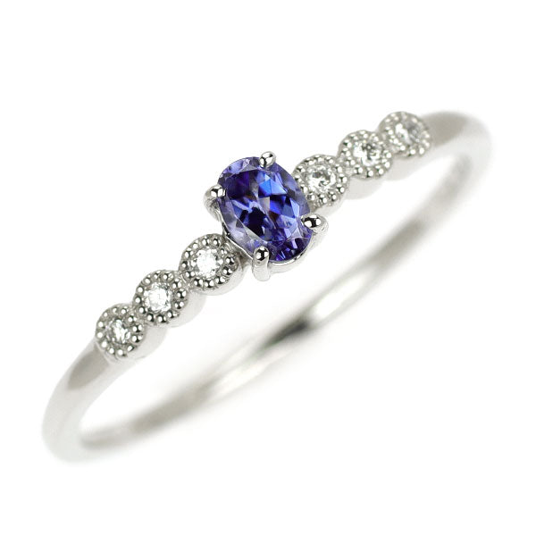 新品 希少 Pt950 サンベニト産ベニトアイト ダイヤモンド リング 0.173ct D0.03ct【エスコレ】