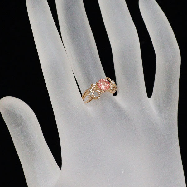 新品 希少 K18PG アメリカ コロラド産ロードクロサイト ダイヤモンド リング 0.87ct D0.02ct 【エスコレ】