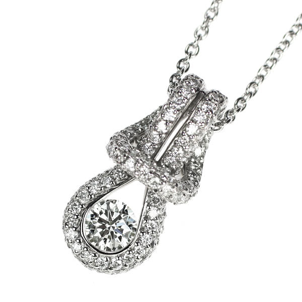 フォーエバーマーク Pt900/ Pt850 ダイヤモンド ペンダントネックレス 0.30ct D0.65ct エンコルディア