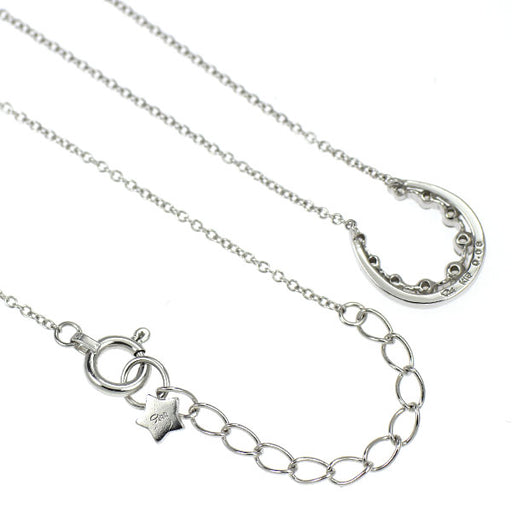 スタージュエリー　馬蹄型　ネックレス スタージュエリー K18WG ダイヤモンド ペンダントネックレス 0.08ct