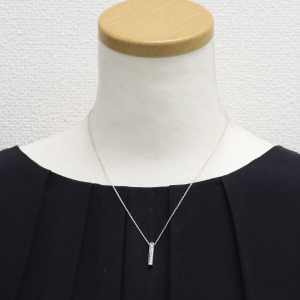 田崎真珠 K18WG ダイヤモンド ペンダントネックレス 0.11ct