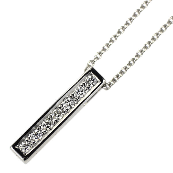 田崎真珠 K18WG ダイヤモンド ペンダントネックレス 0.11ct