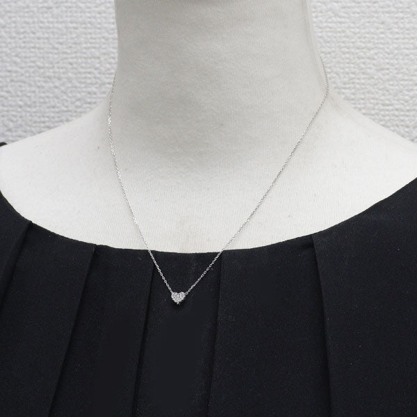 ヴァンドーム青山 Pt950/ Pt850 ダイヤモンド ペンダントネックレス 0.13ct ハート