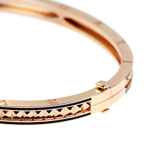 極美品✨　ブルガリ　BVLGARI　バングル　ブレスレット　ブラック　1824 ブルガリ ブラックセラミック/ K18PG バングル B.ZERO1 ロック XL