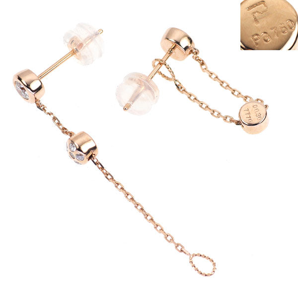 ポーラ K18PG ダイヤモンド ピアス 0.30ct キャッチ社外