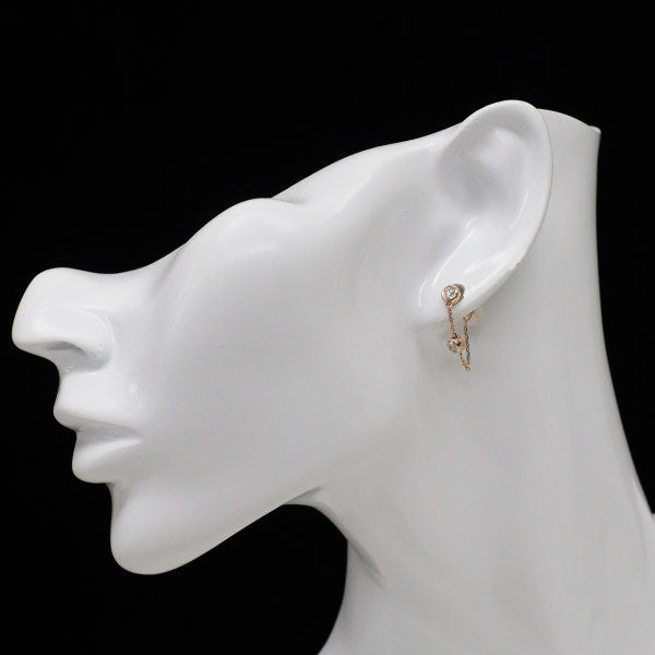 ポーラ K18PG ダイヤモンド ピアス 0.30ct キャッチ社外