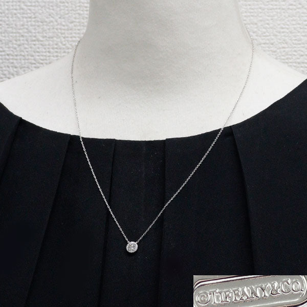 ティファニー Pt950 ダイヤモンド ペンダントネックレス 0.31ct H IF EX ソレスト