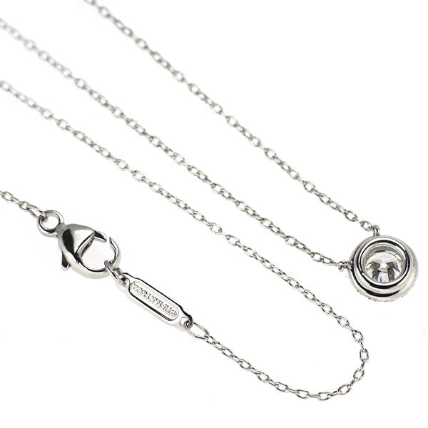 ティファニー Pt950 ダイヤモンド ペンダントネックレス 0.31ct H IF EX ソレスト