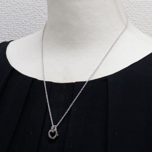 ブルガリ K18WG ダイヤモンド ペンダントネックレス ローマンソルベ