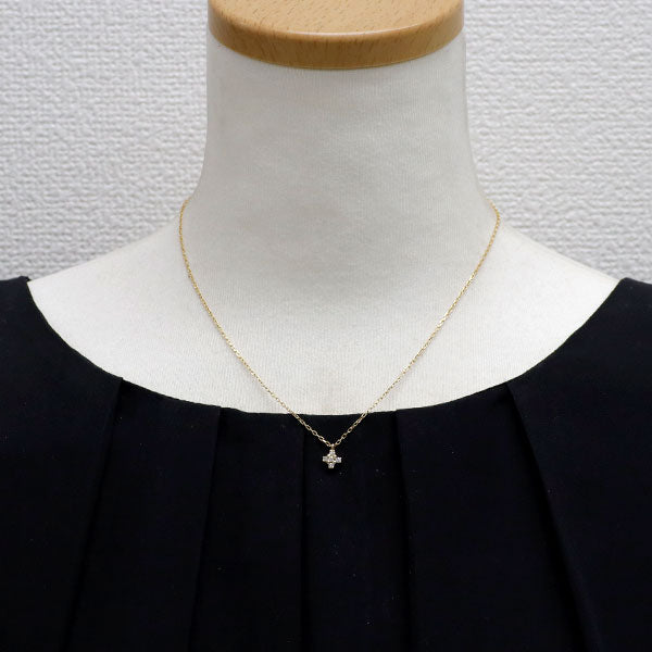 ミキモト K18YG ダイヤモンド ペンダントネックレス 0.11ct