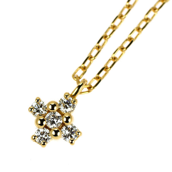 ミキモト K18YG ダイヤモンド ペンダントネックレス 0.11ct