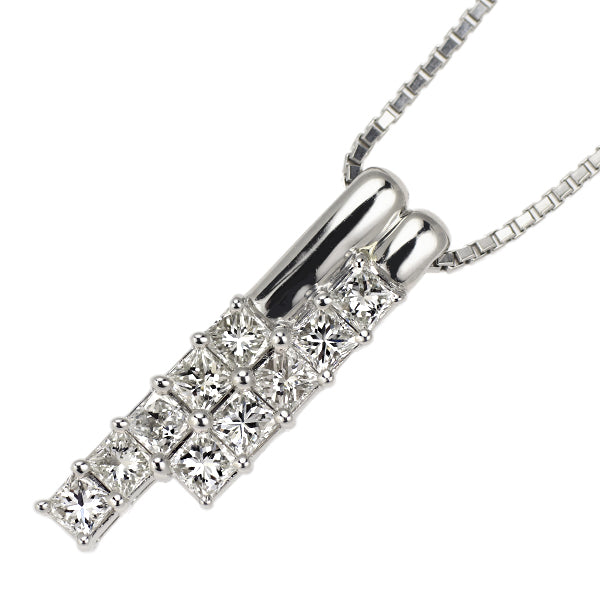 星の砂 Pt900/ Pt850 ダイヤモンド ペンダントネックレス 1.04ct