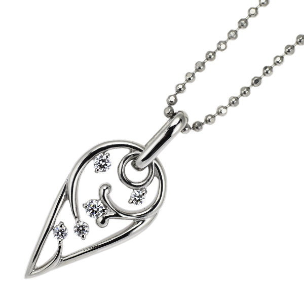 星の砂 Pt900/ Pt850 ダイヤモンド ペンダントネックレス 0.16ct