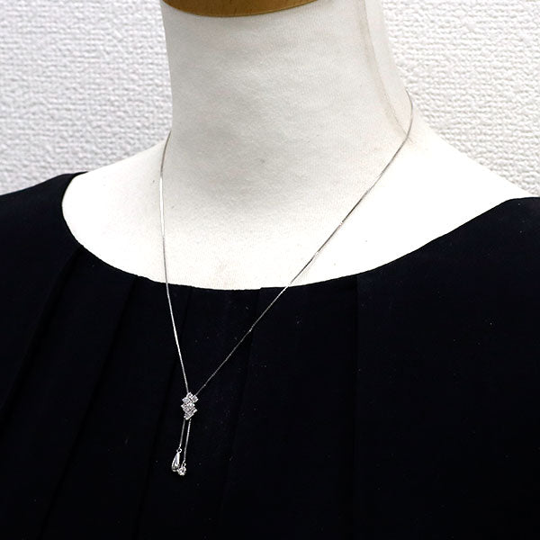 4℃ K18WG ダイヤモンド ペンダントネックレス 0.661ct