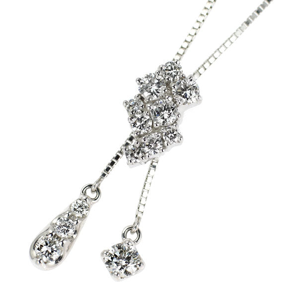 4℃ K18WG ダイヤモンド ペンダントネックレス 0.661ct