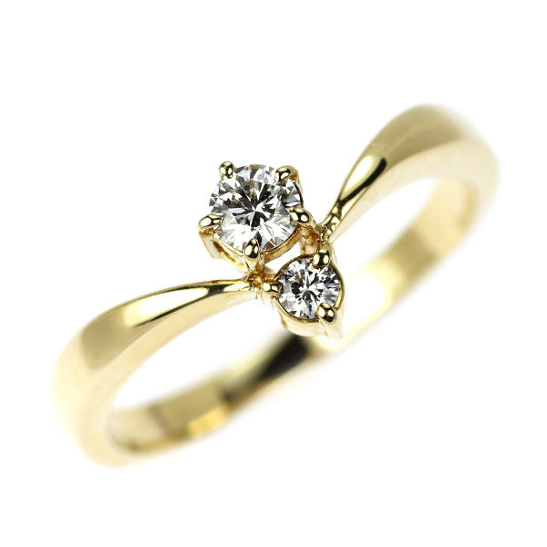 ミキモト K18YG ダイヤモンド リング 0.16ct