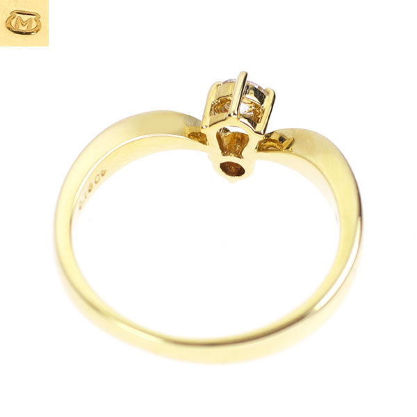 ミキモト K18YG ダイヤモンド リング 0.16ct