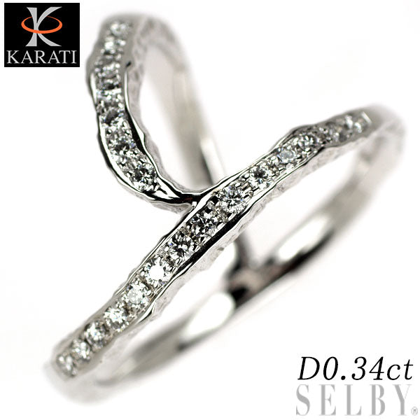カラッチ K18WG ダイヤモンド リング 0.34ct
