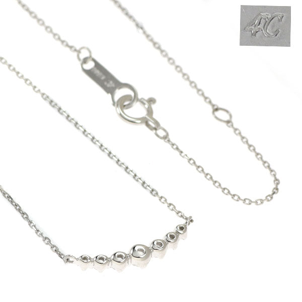 4℃ K18WG ダイヤモンド ペンダントネックレス