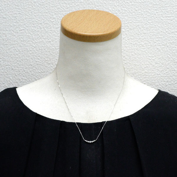 4℃ K18WG ダイヤモンド ペンダントネックレス