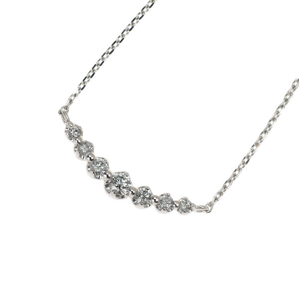 4℃ K18WG ダイヤモンド ペンダントネックレス
