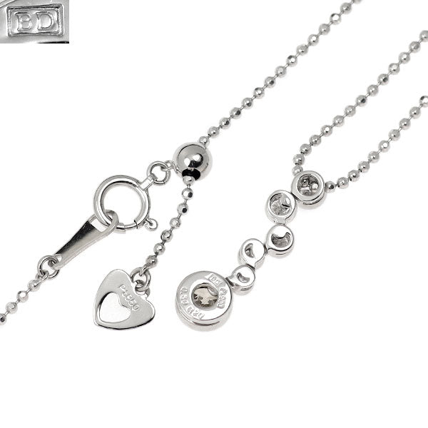 カシケイ Pt900/ Pt850 ブラウン/カラーレス ダイヤモンド ペンダントネックレス 0.30ct D0.20ct ベゼルセッティング