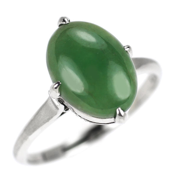 Pt900 翡翠 リング 千本透かし 昭和レトロ 陽刻ヴィンテージ製品【ヒスコレ】