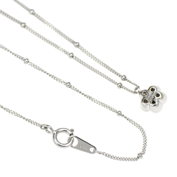 PetitReve(プチレーヴ)  K18WG ダイヤモンド ペンダントネックレス 0.20ct フラワー