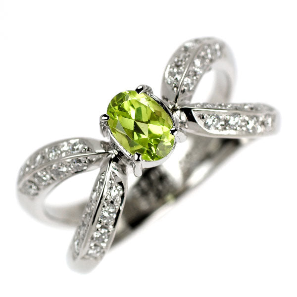 希少 Pt900 パロットクリソベリル ダイヤモンド リング 0.655ct D0.33ct