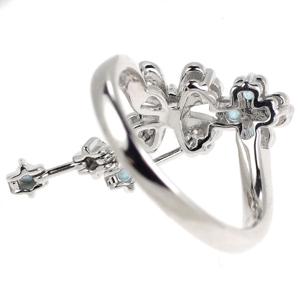 K18WG パライバトルマリン ダイヤモンド リング 0.15ct D0.29ct