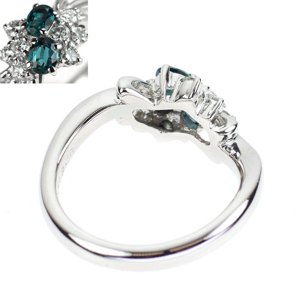 希少 Pt900 アレキサンドライト ダイヤモンド リング 0.28ct D0.25ct