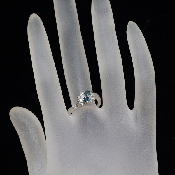 希少 Pt900 アレキサンドライト ダイヤモンド リング 0.28ct D0.25ct