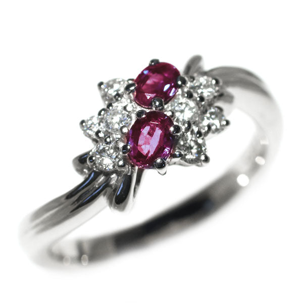 希少 Pt900 アレキサンドライト ダイヤモンド リング 0.28ct D0.25ct