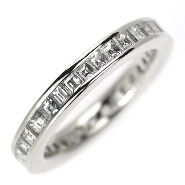 Pt900 スクエアカット ダイヤモンド リング 1.70ct フルエタニティ