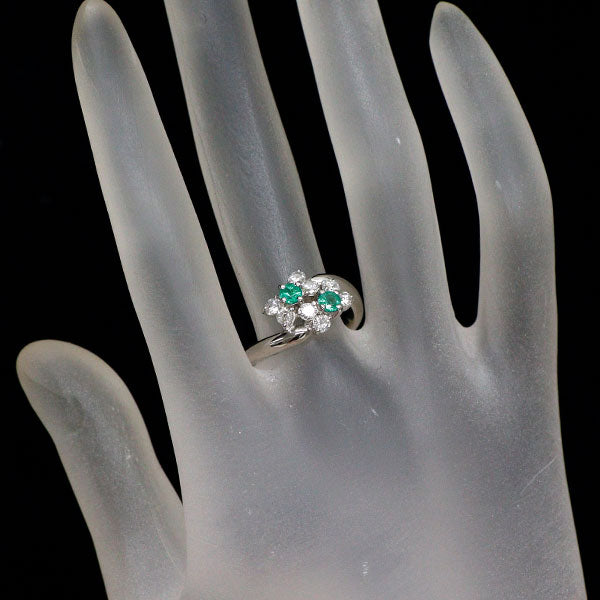Pt900 ブラジル産パライバ トルマリン ダイヤモンド リング 0.37ct D0.52ct  希少 蝶 リボン